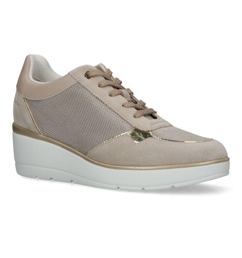 Geox Ilde Taupe Sneakers in nubuck (326647)