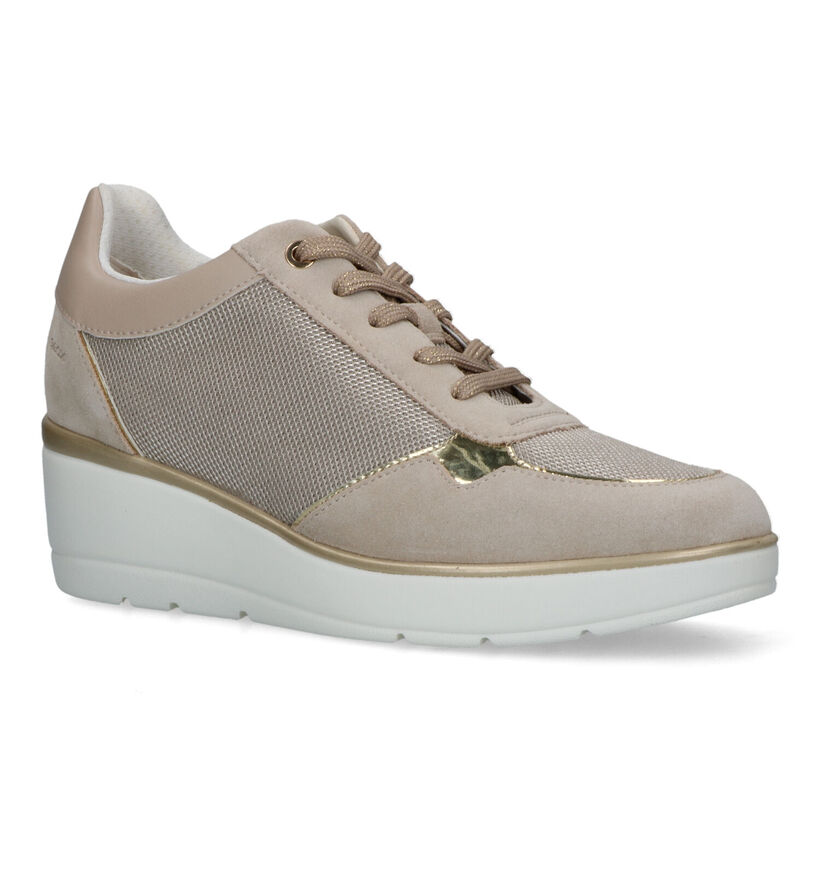 Geox Ilde Baskets en Taupe pour femmes (326647) - pour semelles orthopédiques