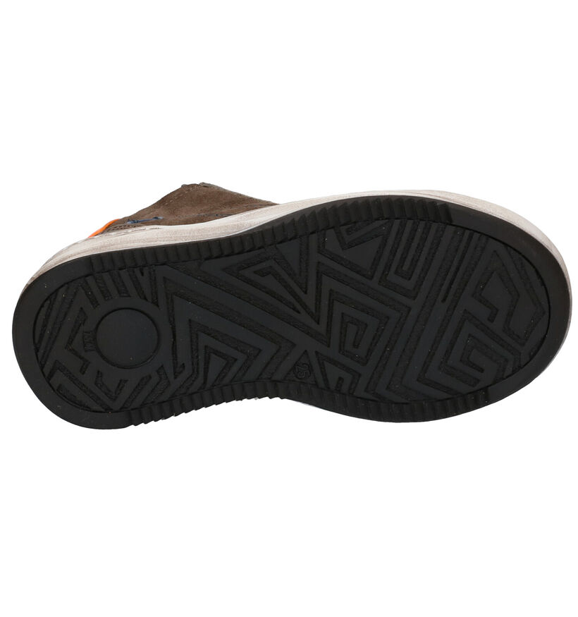 STONES and BONES Slide Chaussures à lacets en Kaki en cuir (278915)