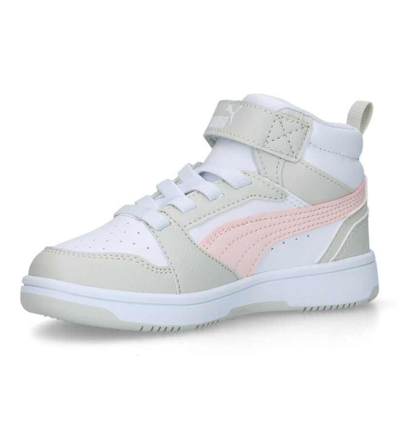 Puma Rebound V6 Baskets en Blanc pour filles (326483)