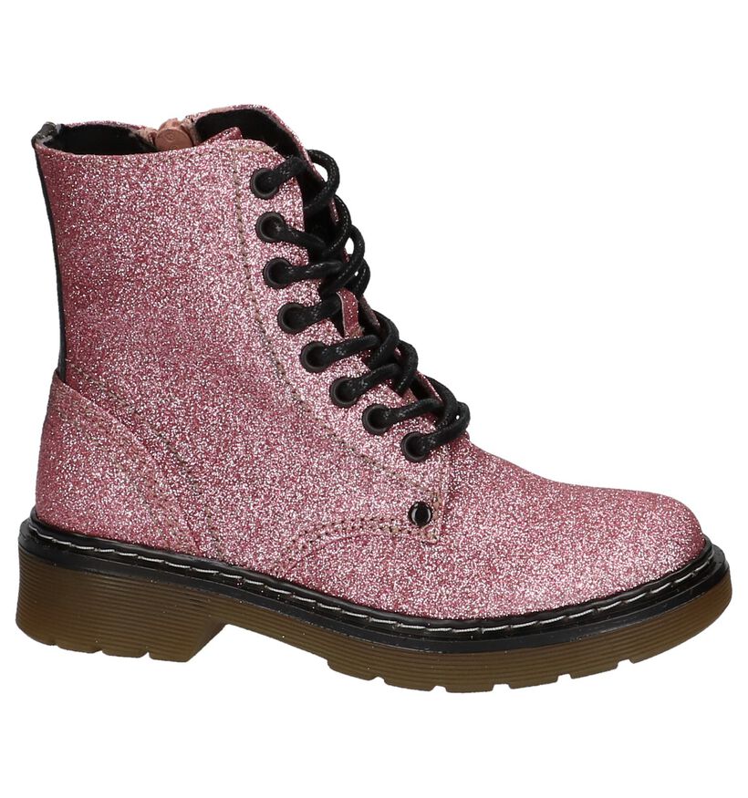 Zilveren Boots met Rits & Veters Bullboxer in stof (221670)