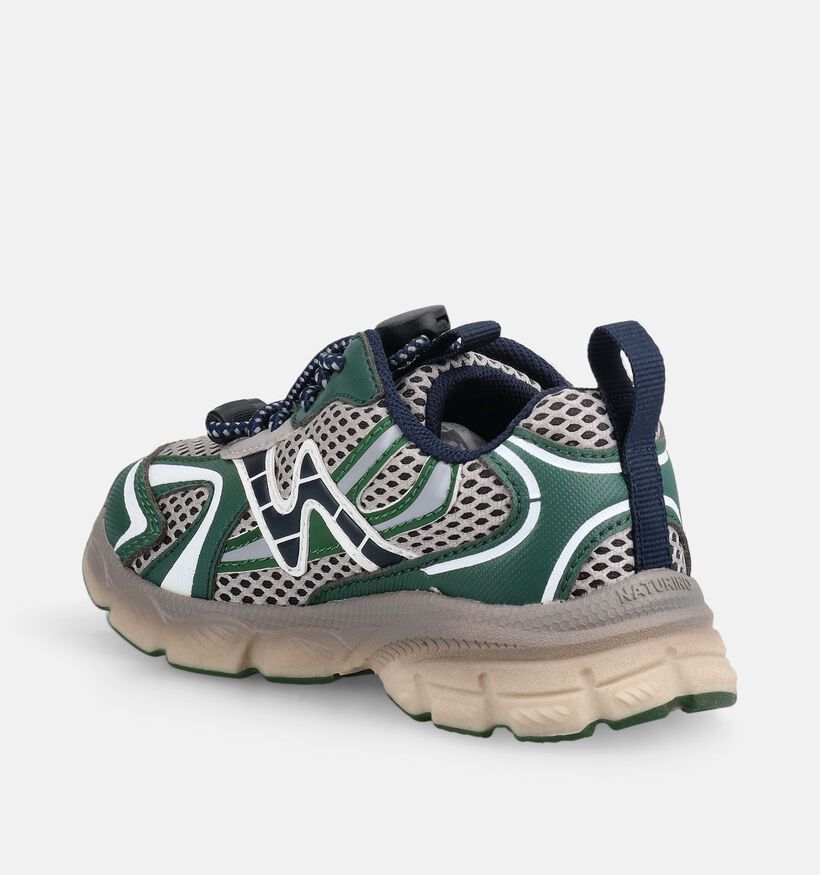 Naturino Wave Baskets basses en Vert pour filles (380167) - pour semelles orthop&eacute;diques