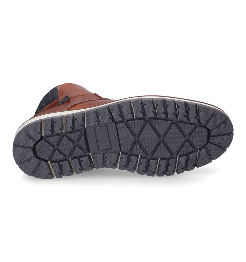 Bullboxer Boots à lacets en Brun foncé pour hommes (328891) - pour semelles orthopédiques