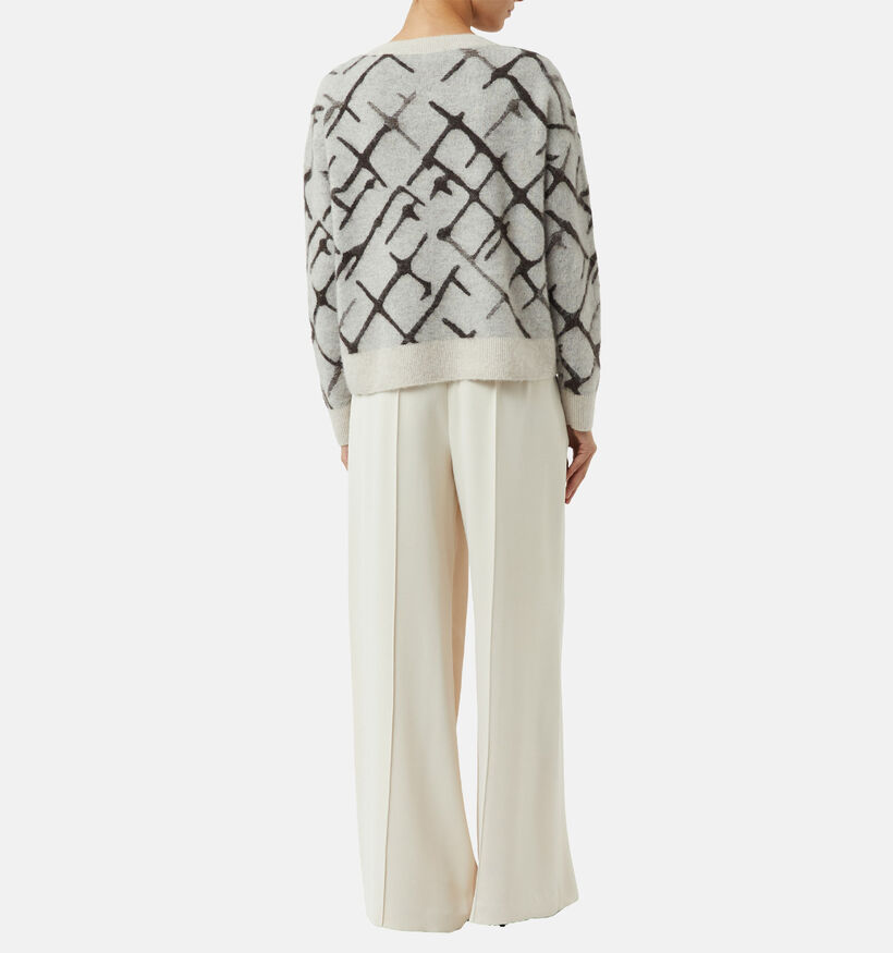 comma Lichtgrijze Pull voor dames (364851)