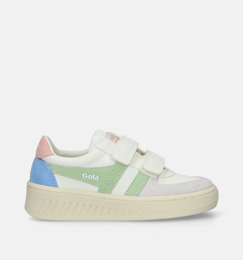 Gola Grandslam Trident Strap Baskets en Blanc pour filles (345131) - pour semelles orthopédiques