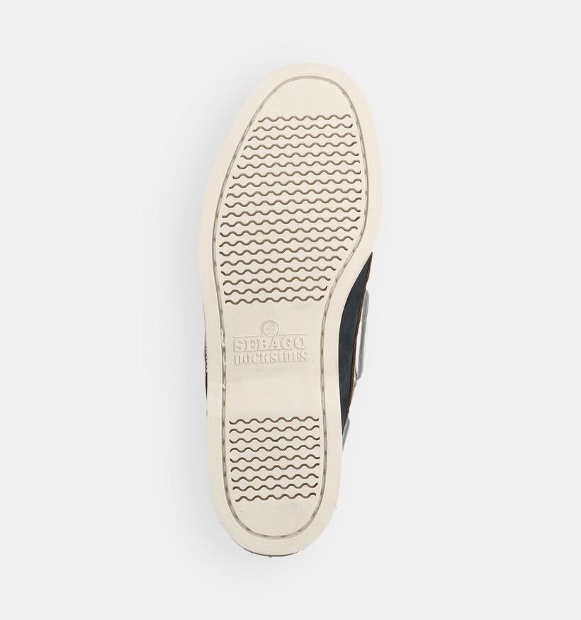 Sebago Dockside Portland Spinnaker Chaussures bateau en Bleu fonc&eacute; pour hommes (370256)