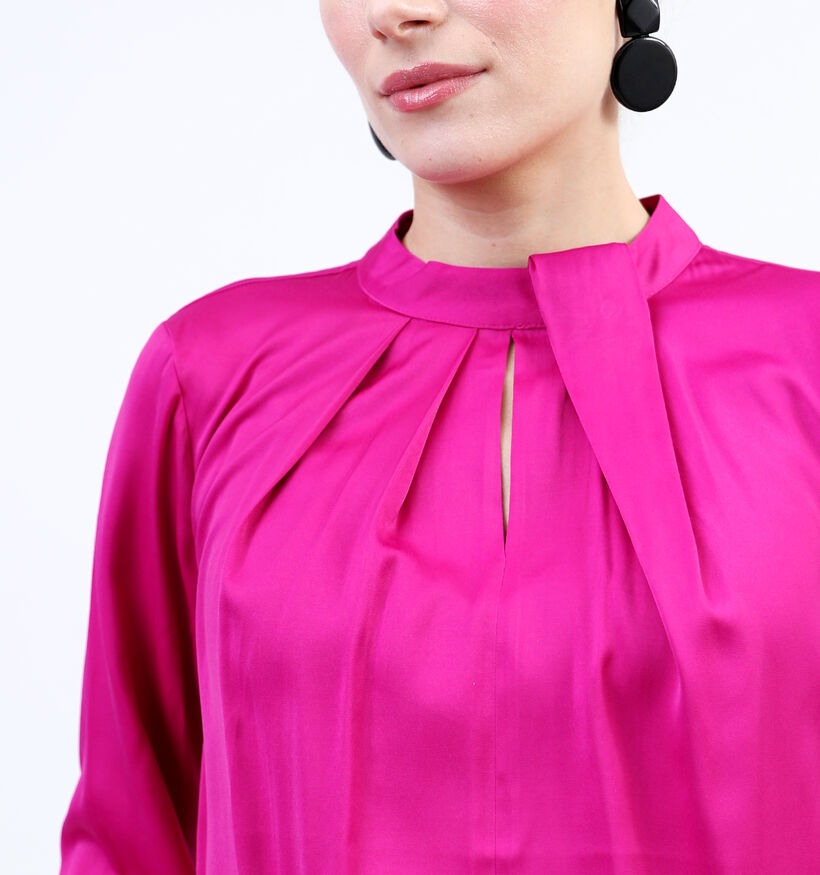 comma Blouse satin en Fuchsia pour femmes (334764)