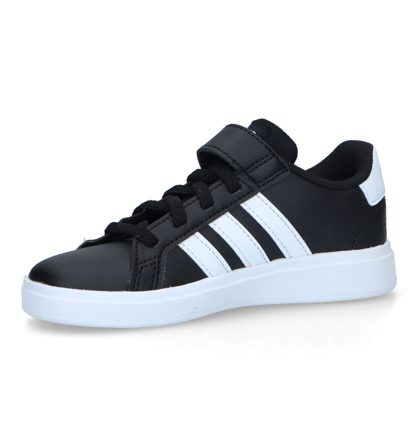adidas Grand Court 2.0 EL Zwarte Sneakers voor jongens, meisjes (324121)