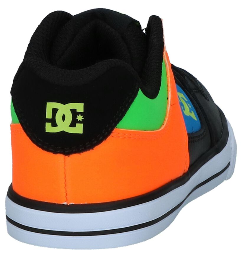 DC Shoes Baskets de skate en Noir en cuir (235130)