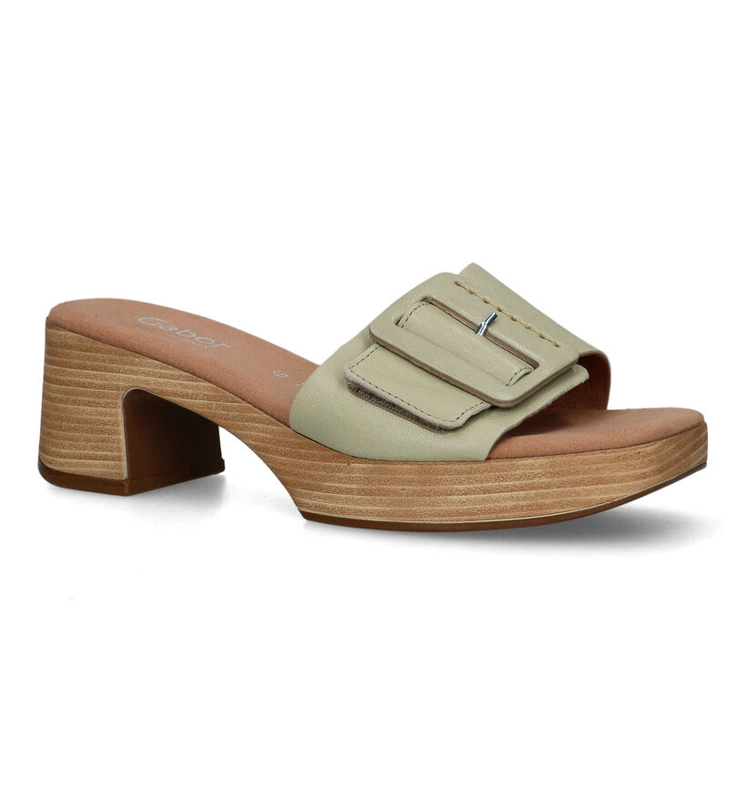 Gabor Comfort Nu-pieds mules en Vert pour femmes (324816)