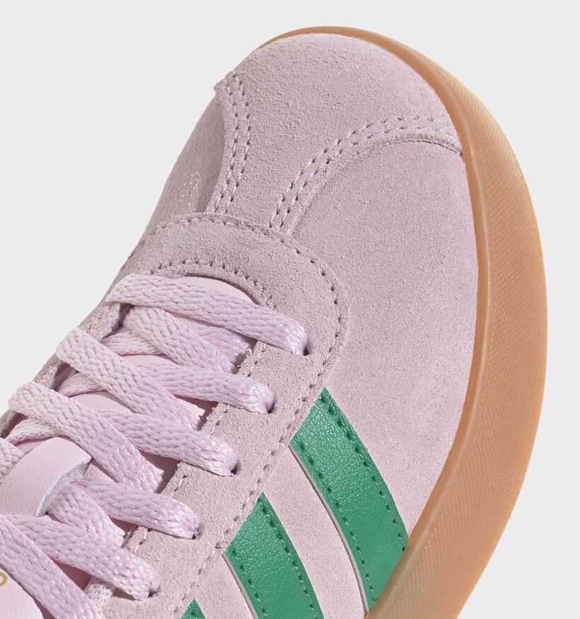 adidas VL Court 3.0 Roze/Groene Sneakers voor meisjes (372717) - geschikt voor steunzolen