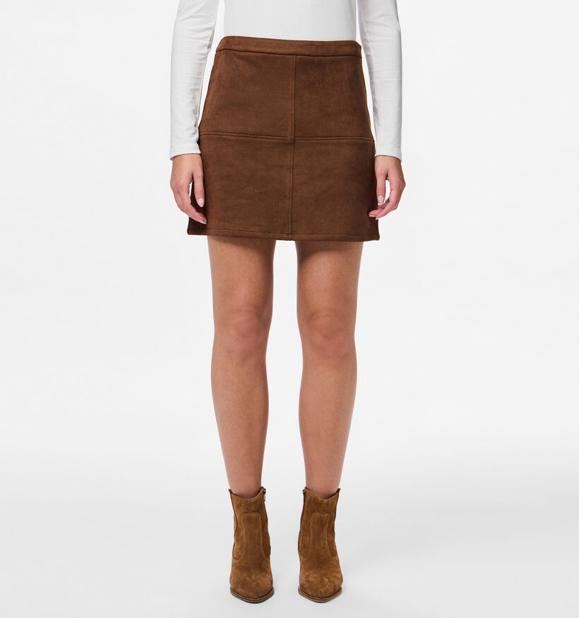 Pieces Rakel Brushed Bruine Korte Rok Pieces Rakel Brushed Bruine Korte Rok voor dames (365852)