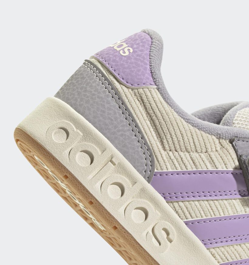 adidas Breakbase Grijze/Paarse Sneakers adidas Breakbase Grijze/Paarse Sneakers voor meisjes (359627) - geschikt voor steunzolen