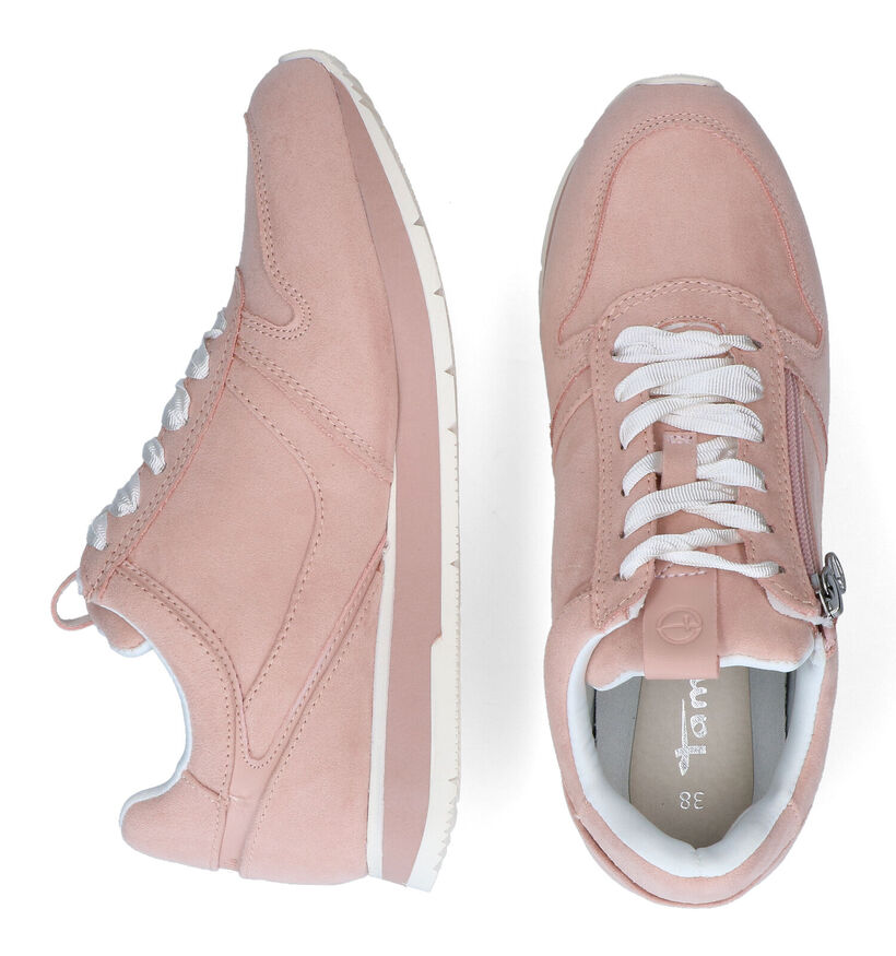 Tamaris Roze Veterschoenen in stof (302752)