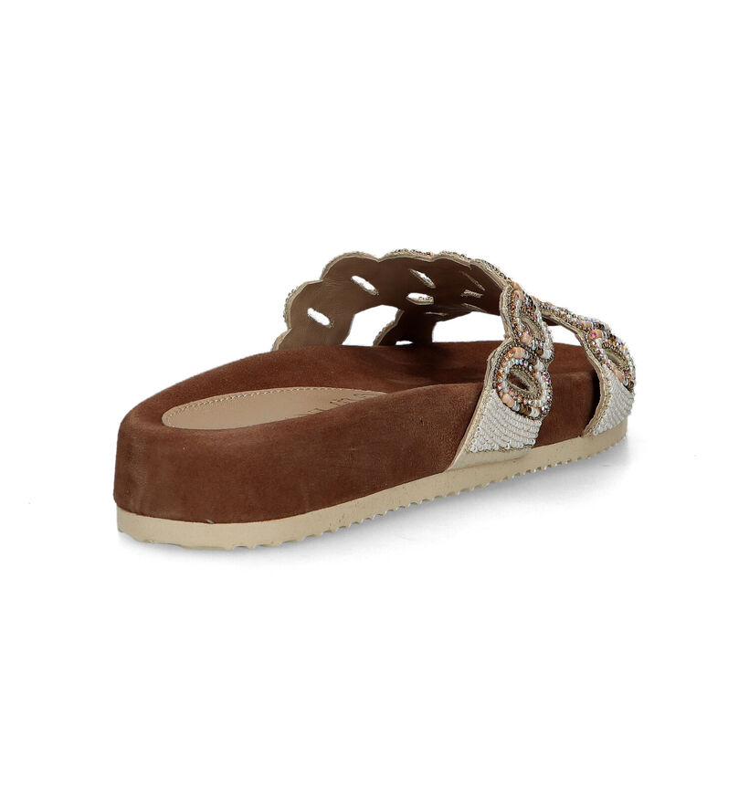 Lazamani Nu-pieds plates en Beige pour femmes (323943)