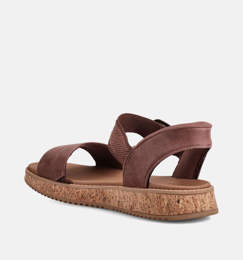 Skechers Bobs Sun Vibe Be Corky Bruine Sandalen voor dames (371225)