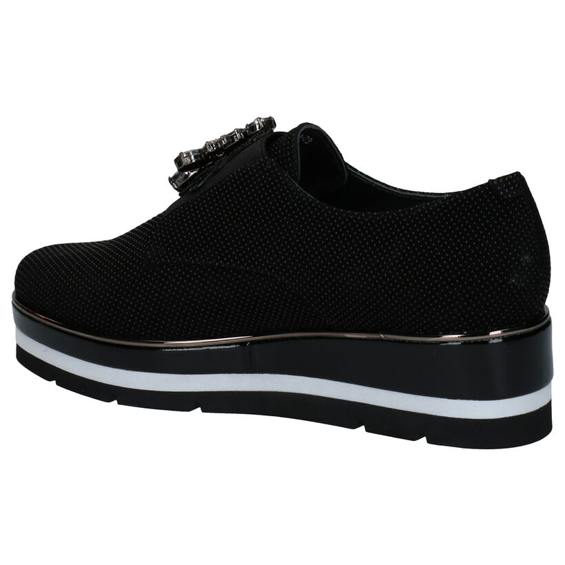 Nathan-Baume Chaussures slip-on en Noir en nubuck (283260)