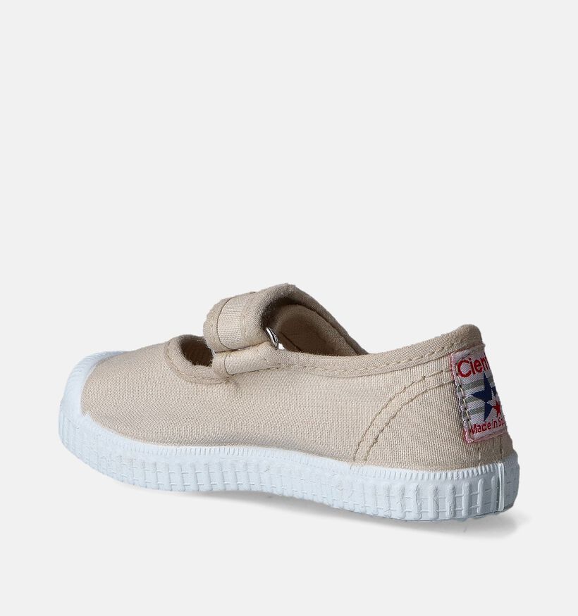 Cienta Beige Ballerina's met velcro voor meisjes (355430)