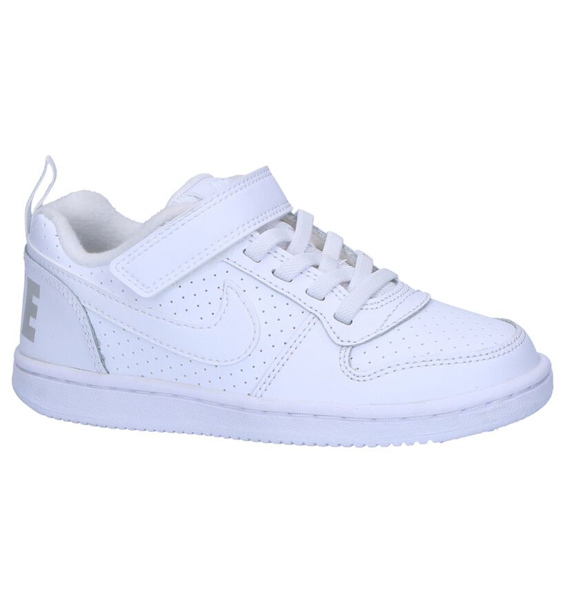 Nike Court Borough Low Baskets en Blanc en cuir (293604)