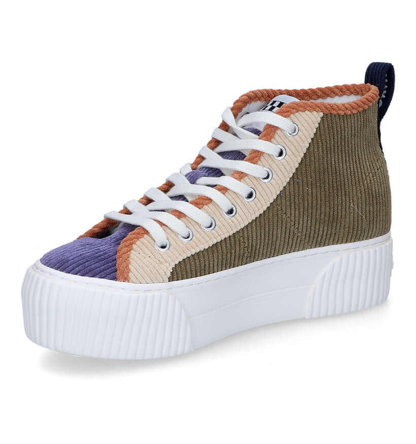 No Name Iron Mid Baskets Hautes en Ecru pour femmes (306898) - pour semelles orthopédiques
