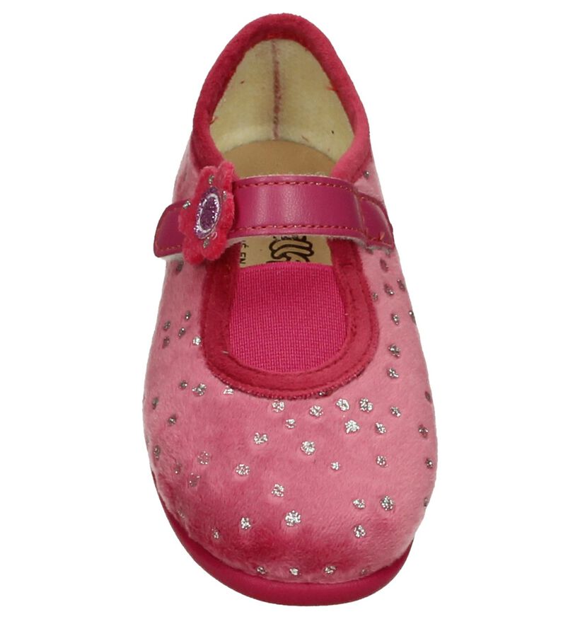 Bellamy Pantoufles fermées en Rose fuchsia en textile (206408)