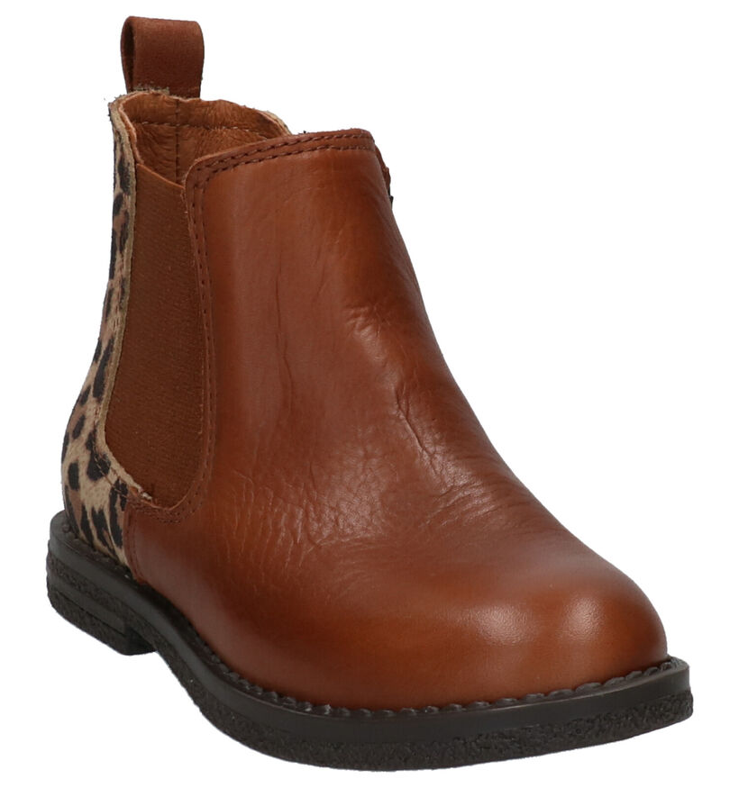 Milo & Mila Ago Cognac Boots in nubuck (257716)