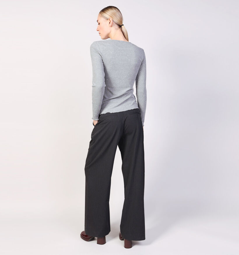 Desires Liv Grijze T-shirt met Lange Mouwen voor dames (365837)