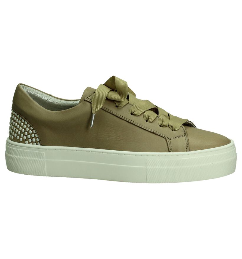 Beige Veterschoen Hampton Bays met Witte Studs in leer (196413)