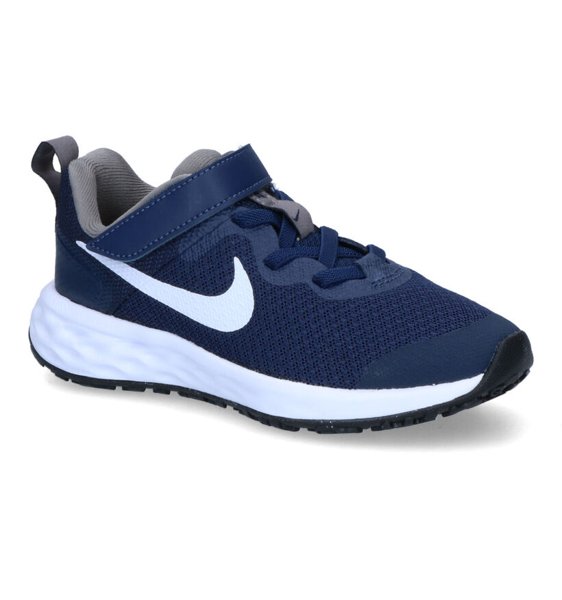 Nike Revolution 6 Blauwe Sneakers voor jongens (309001) - geschikt voor steunzolen