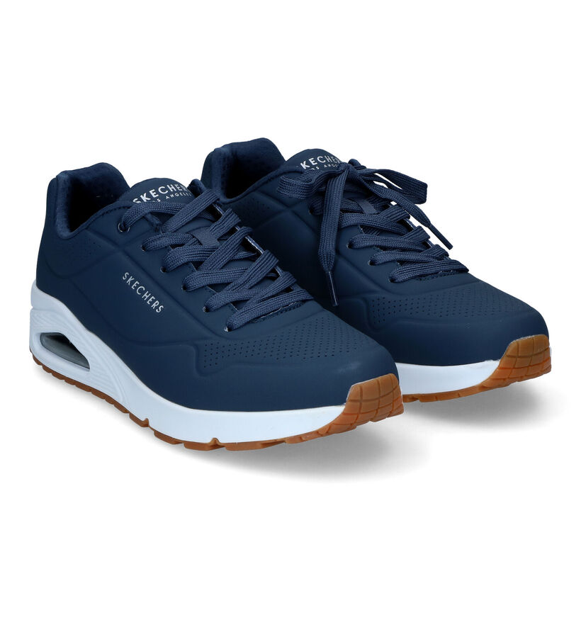 Skechers Uno Stand On Air Zwarte Sneakers voor heren (350318) - geschikt voor steunzolen