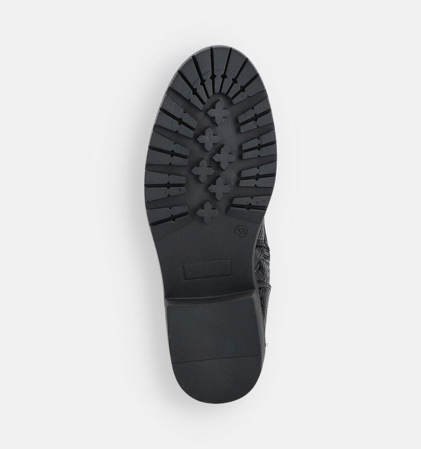 Posh by Poelman Snake Boots à lacets en Noir pour femmes (364186)