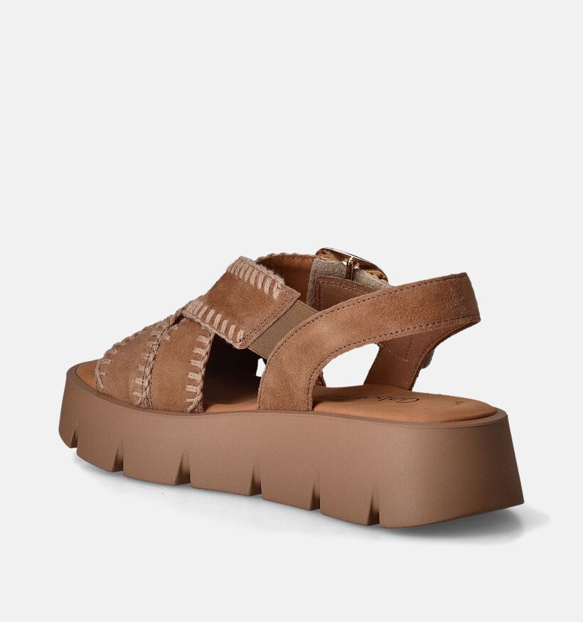 Gabor Best Fitting Sandales à plateforme en Cognac pour femmes (355096)