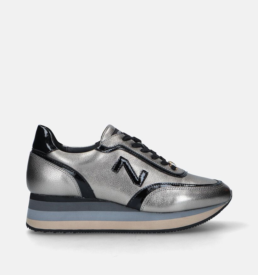 Nathan-Baume Zilveren sneakers met sleehak voor dames (348019)