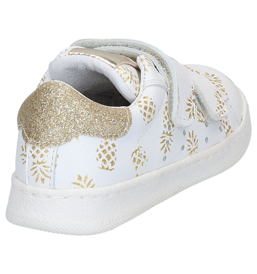 Witte Lage Sneakers Clic! in leer (270512)