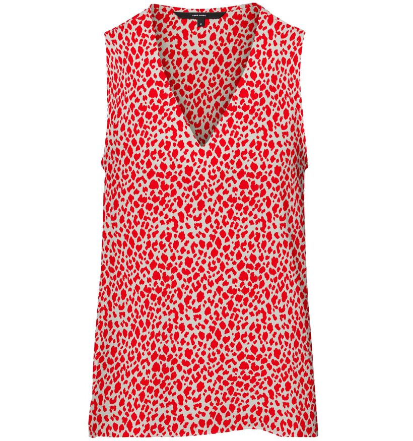 Vero Moda Saga Top en Rouge/Ecru (278210)