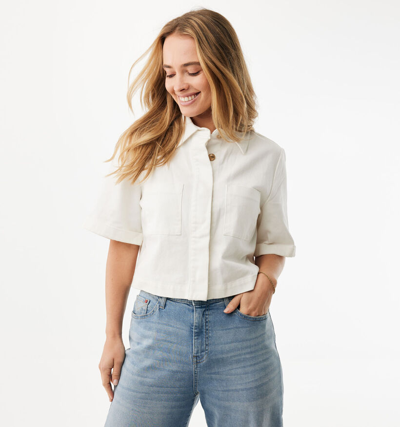 Mexx Witte Hemd met Korte Mouwen voor dames (368580)
