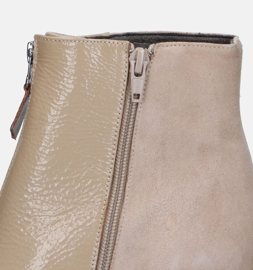 Softwaves Beige Enkellaarzen voor dames (332665) - geschikt voor steunzolen