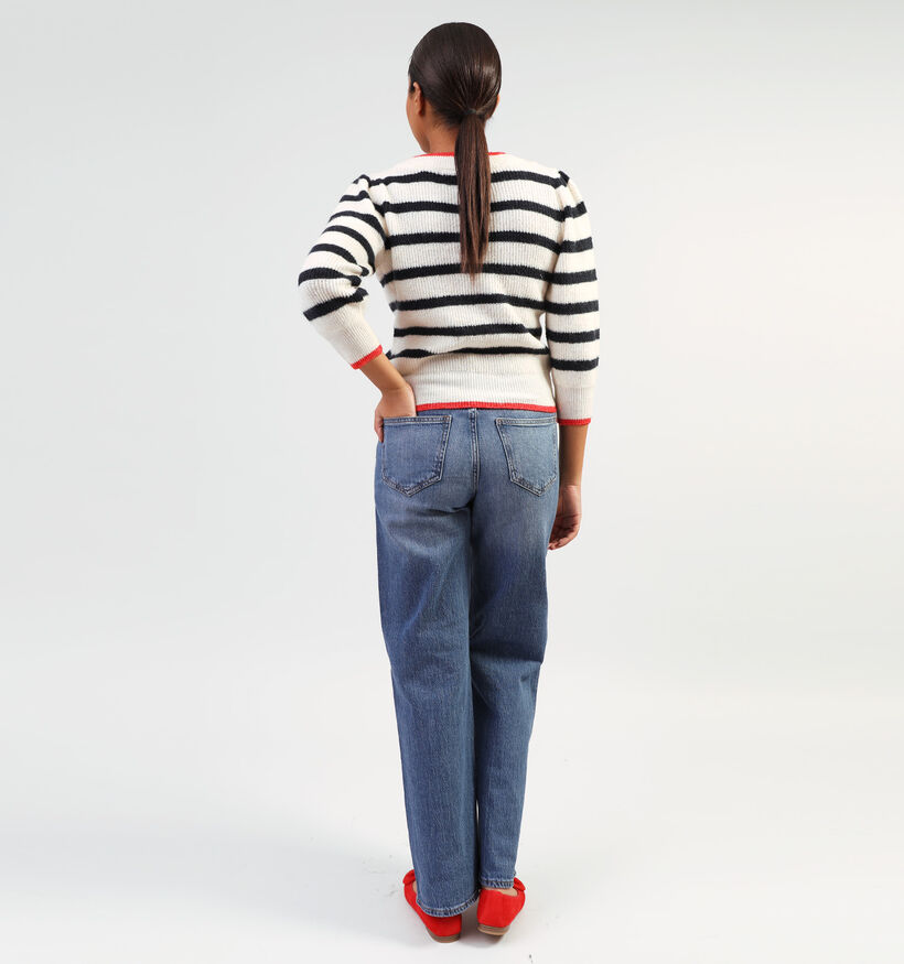 Vero Moda Vigga Ecru Gestreepte trui voor dames (352175)