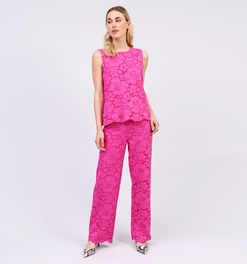 Vila Ceren Fuchsia Wijde broek voor dames (353011)