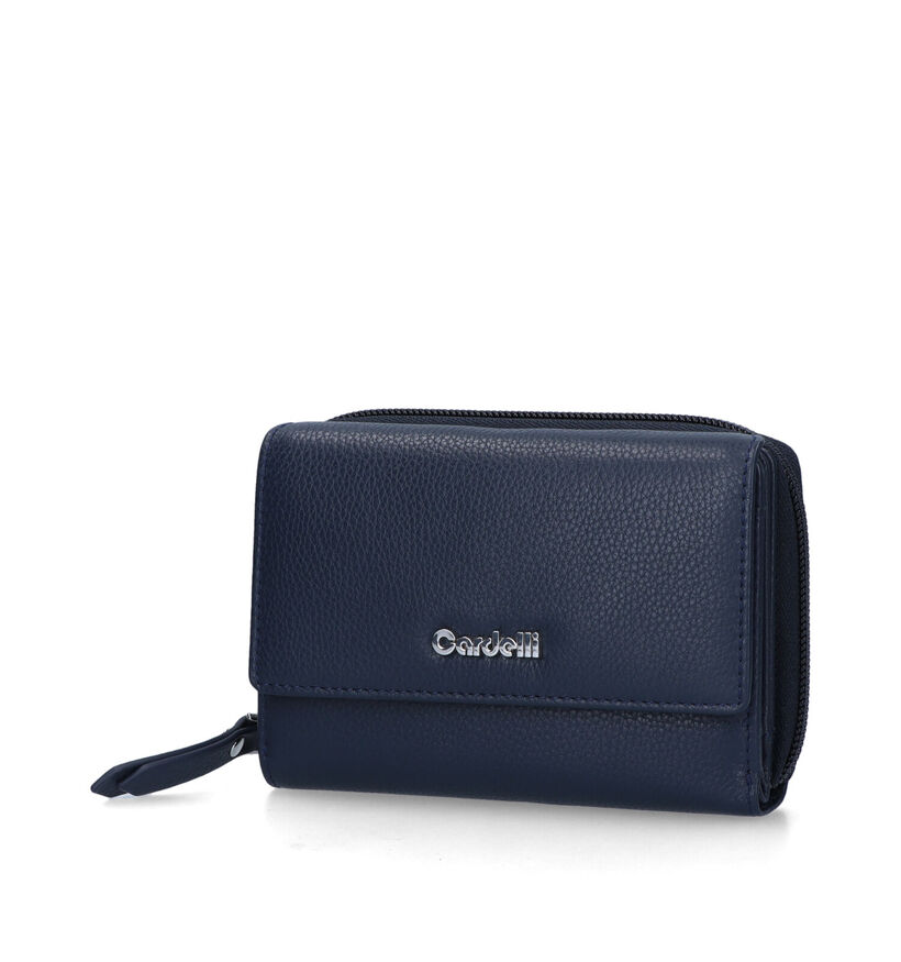 Euro-Leather Porte-monnaie zippé en Noir pour femmes (353534)