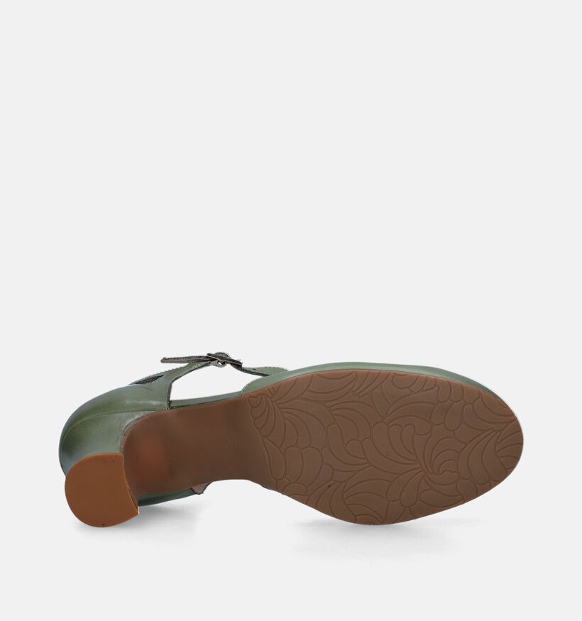 Rock n' Dot Escarpins avec sangle en Vert Kaki pour femmes (341229)