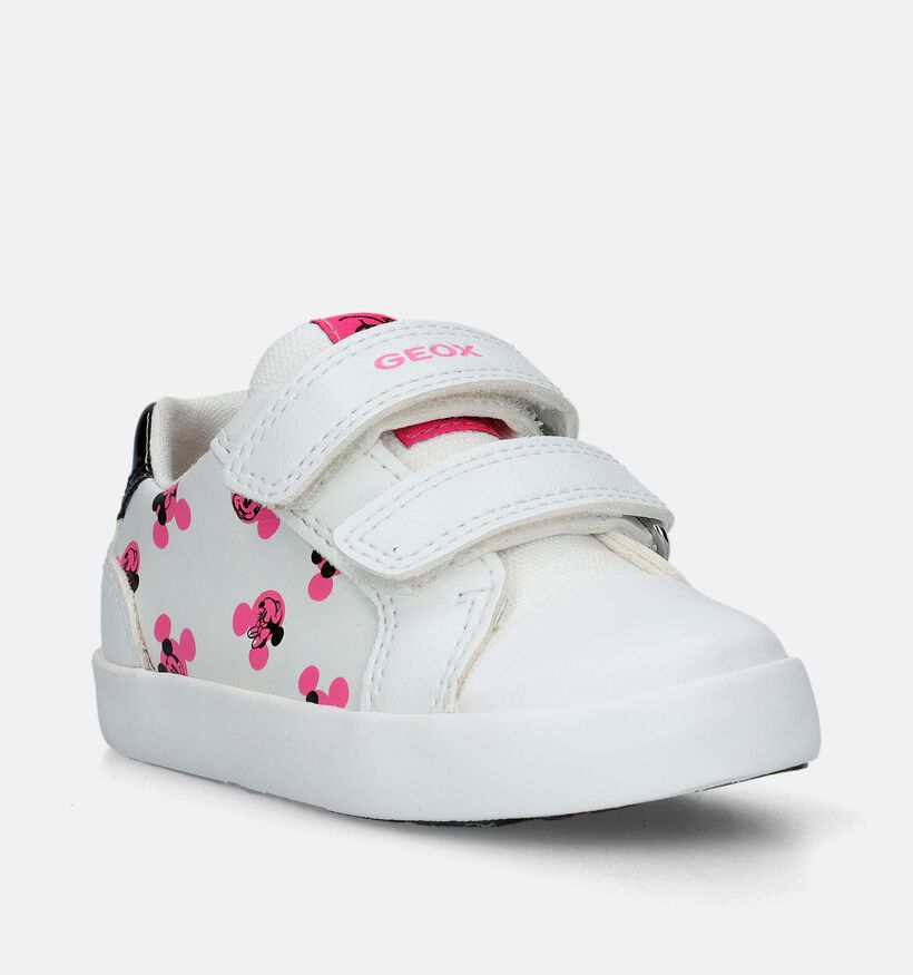 Geox Kilwi Micky Mouse Baskets en Blanc pour filles (339631) - pour semelles orthopédiques