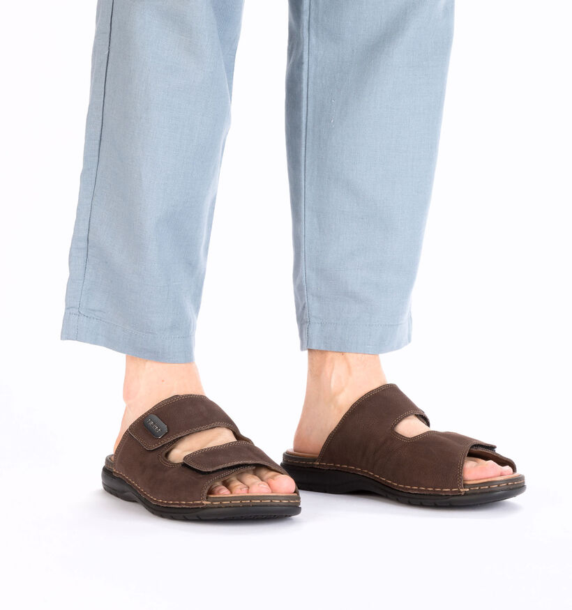Rieker Nu-pieds casual en Marron pour hommes (354831)