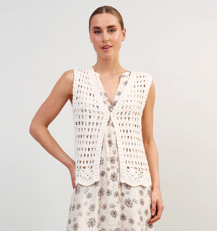 Vila Chaney Beige Korte Gilet voor dames (357179)