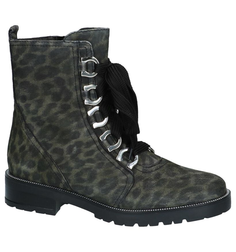 Gosh Boots à lacets en Vert kaki en daim (223969)