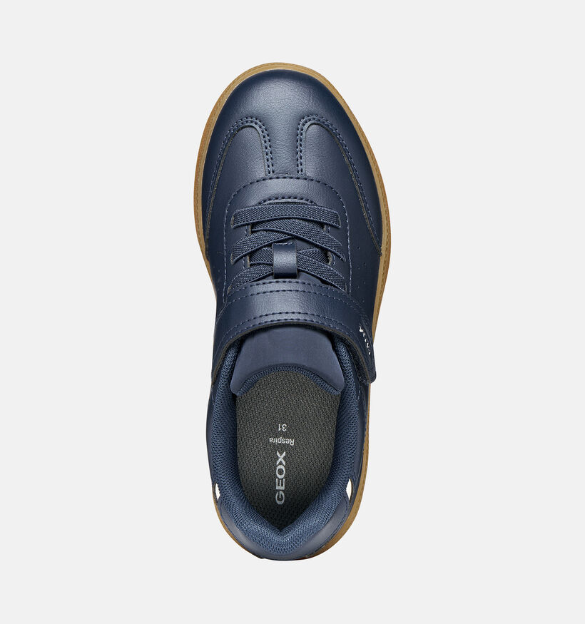 Geox New Emberlix Baskets basses en Bleu fonc&eacute; pour gar&ccedil;ons (376274) - pour semelles orthop&eacute;diques