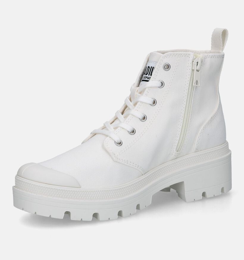 Palladium Pallabase Witte Boots voor dames (320196) - geschikt voor steunzolen