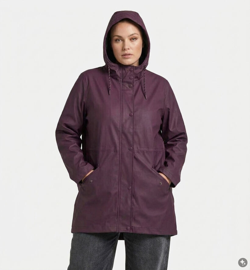 Vero Moda Curve Malou Bordeaux Regenjas voor dames (378138)