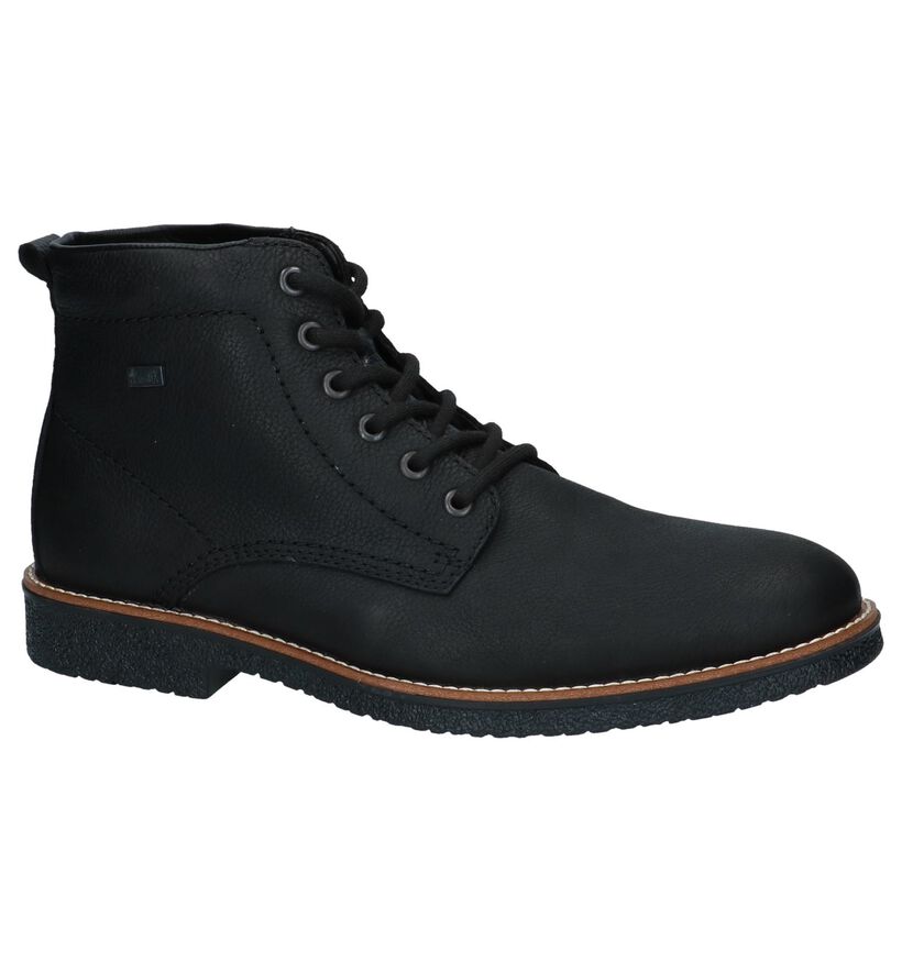 Rieker Zwarte Geklede Boots met Wollen Voering in leer (234668)