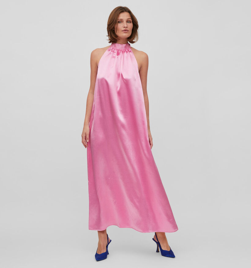 Vila Visittas Halterneck Robe maxi en Rose (329426)